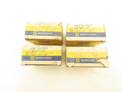 Square D 1707-S1-T26B Magnetic Coil 440/480V Size 2 Lot of 4