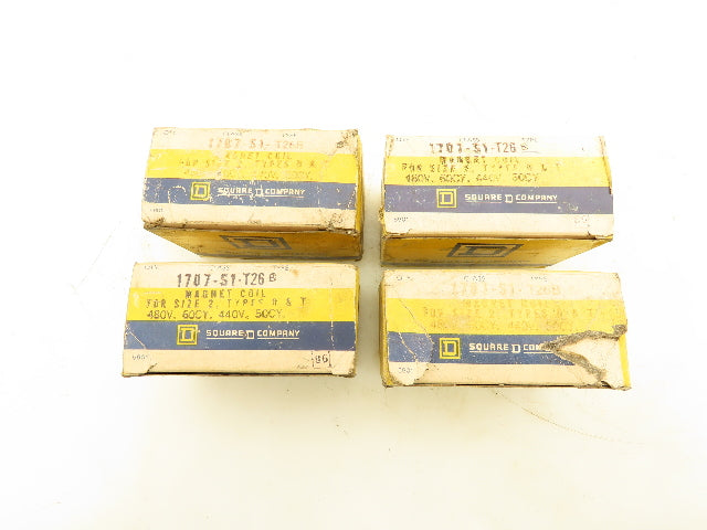 Square D 1707-S1-T26B Magnetic Coil 440/480V Size 2 Lot of 4