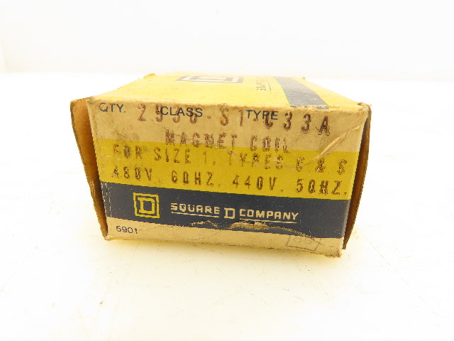 Square D 2936-S1-C33A Magnetic Coil 440/480V Size 1 Lot of 5