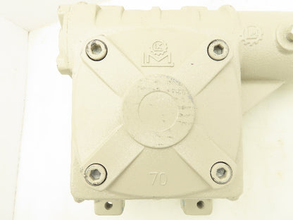 Right Angle Gearbox Drive 15:1 Reducer Vertical Output 30mm Shaft