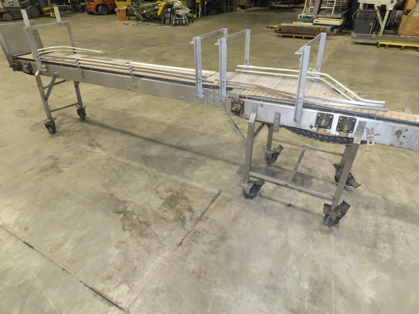 15"x 12' Tabletop Belt Side by Side Accumulating Conveyor Stainless Frame