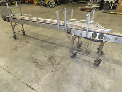 15"x 12' Tabletop Belt Side by Side Accumulating Conveyor Stainless Frame