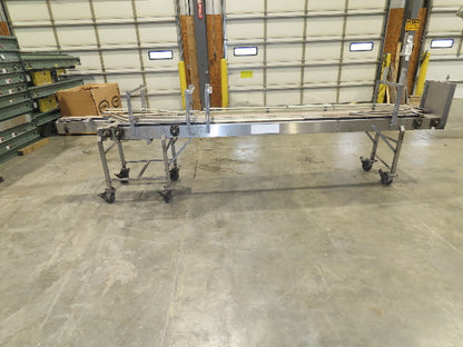 15"x 12' Tabletop Belt Side by Side Accumulating Conveyor Stainless Frame