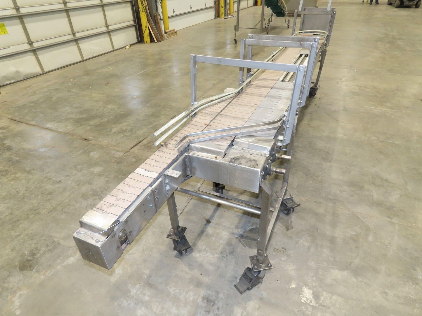 15"x 12' Tabletop Belt Side by Side Accumulating Conveyor Stainless Frame