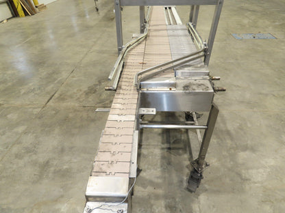 15"x 12' Tabletop Belt Side by Side Accumulating Conveyor Stainless Frame