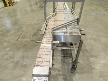 15"x 12' Tabletop Belt Side by Side Accumulating Conveyor Stainless Frame