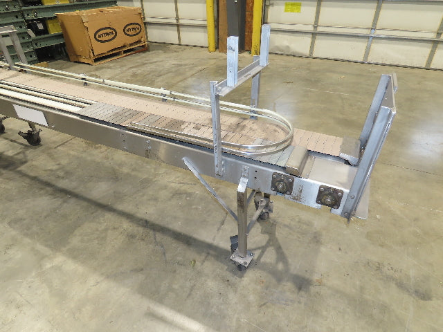 15"x 12' Tabletop Belt Side by Side Accumulating Conveyor Stainless Frame