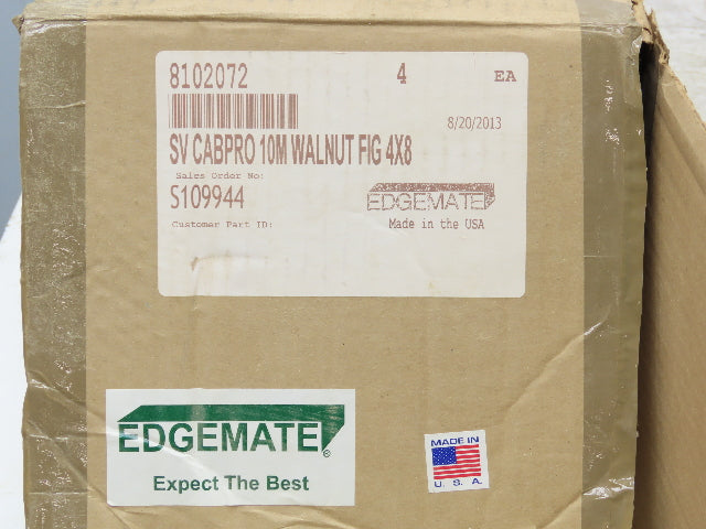 Edgemate 8102072 Walnut Wood Veneer Edge Band Unglued 10m 4x8' 48x96" Sheet