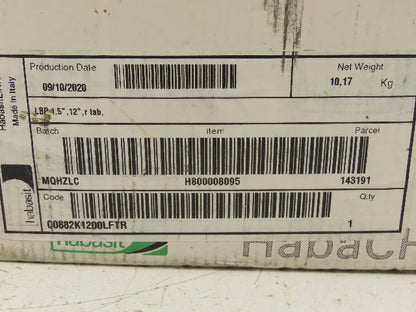 Habasit C0882 TableTop Chain Roller Top Accumulating Conveyor Belt 12"x 10'