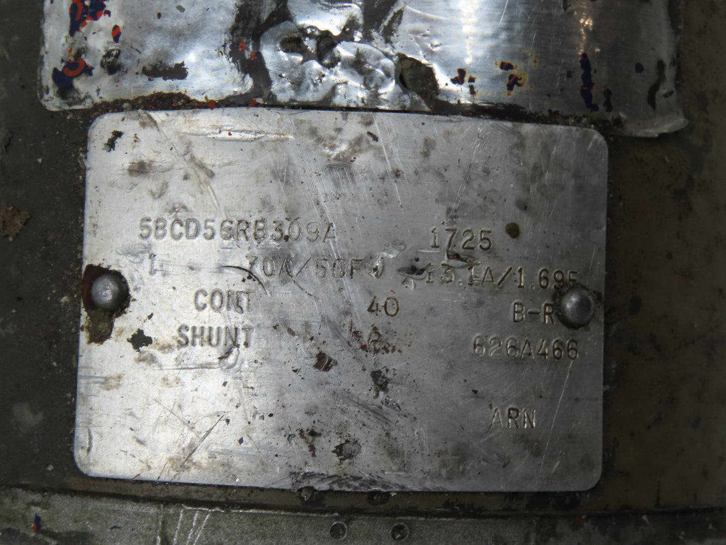 5BCD56RB309A DC Motor 70A/50F VDC 13A 1750 RPM 56 Frame