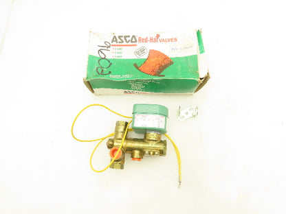 Asco 8300D9G Red Hat Solenoid Valve 120V 28W 250PSI 2 Way 3/8"
