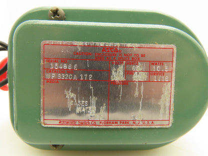 Asco WP8320A172 Red Hat Solenoid Valve 120V 10.6W 3 Way 1/4" NTP