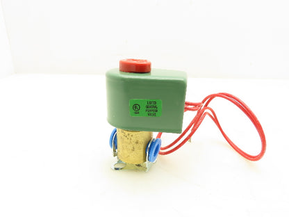 Asco 8314C24 Red Hat Solenoid Valve 120V 11W 75PSI 3 Way 1/4"NPT