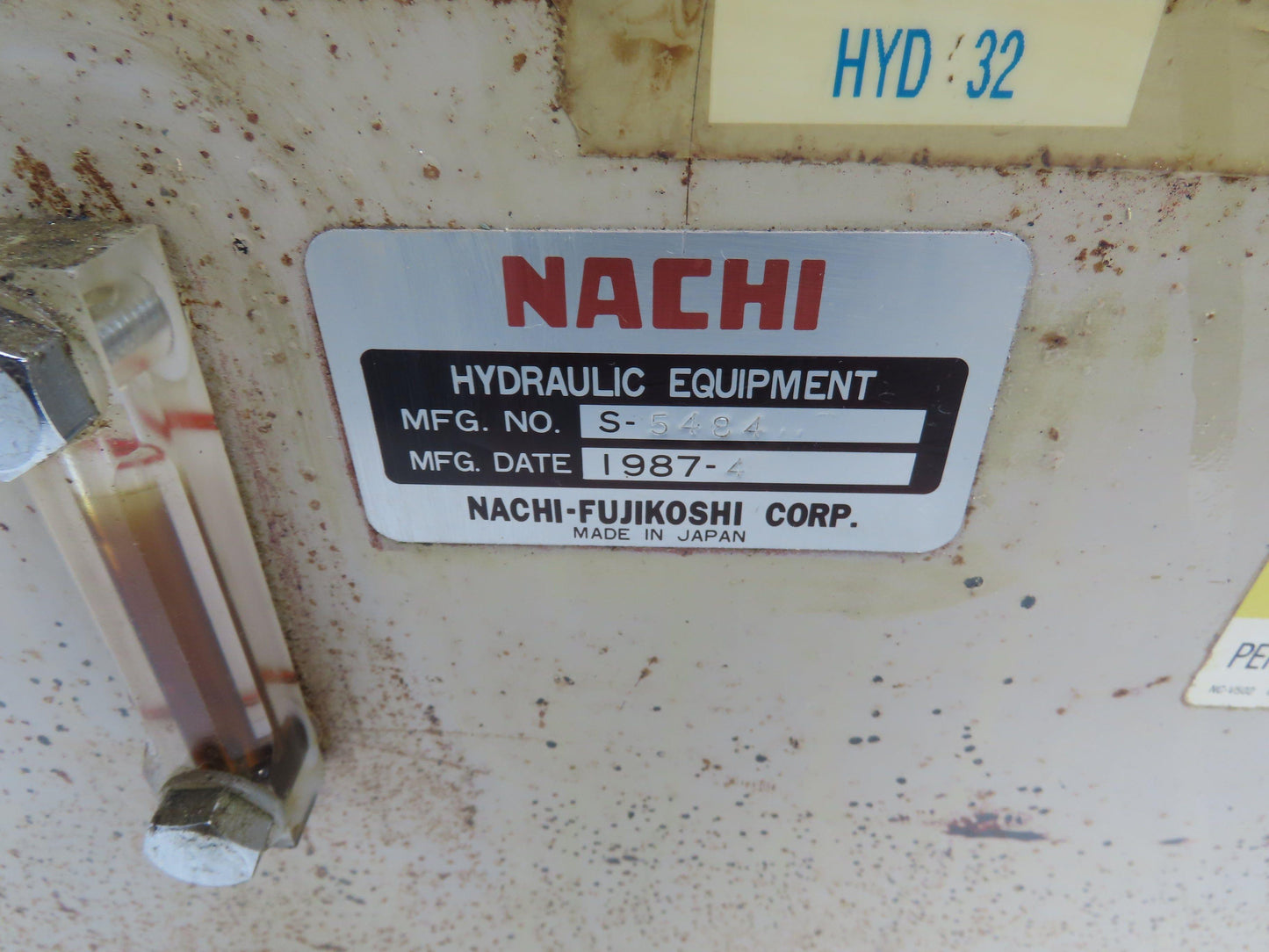 Nachi S-5484 Hydraulic Power Unit 1.5kW 1700 RPM 220V 3PH Star KNC-32 Lathe