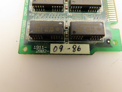 Okuma 1911-2802-09-86 Opus7000 DRAM Card 4MB