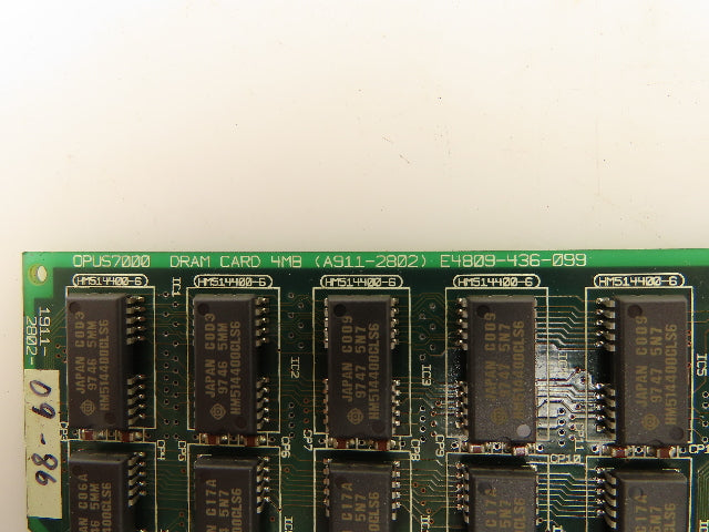 Okuma 1911-2802-09-86 Opus7000 DRAM Card 4MB