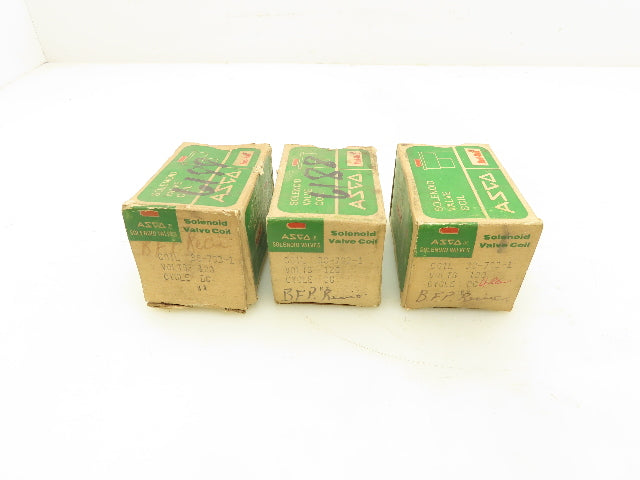 Asco 38-793-1 Red Hat Solenoid Valve Coil 115-120VAC Lot Of 3