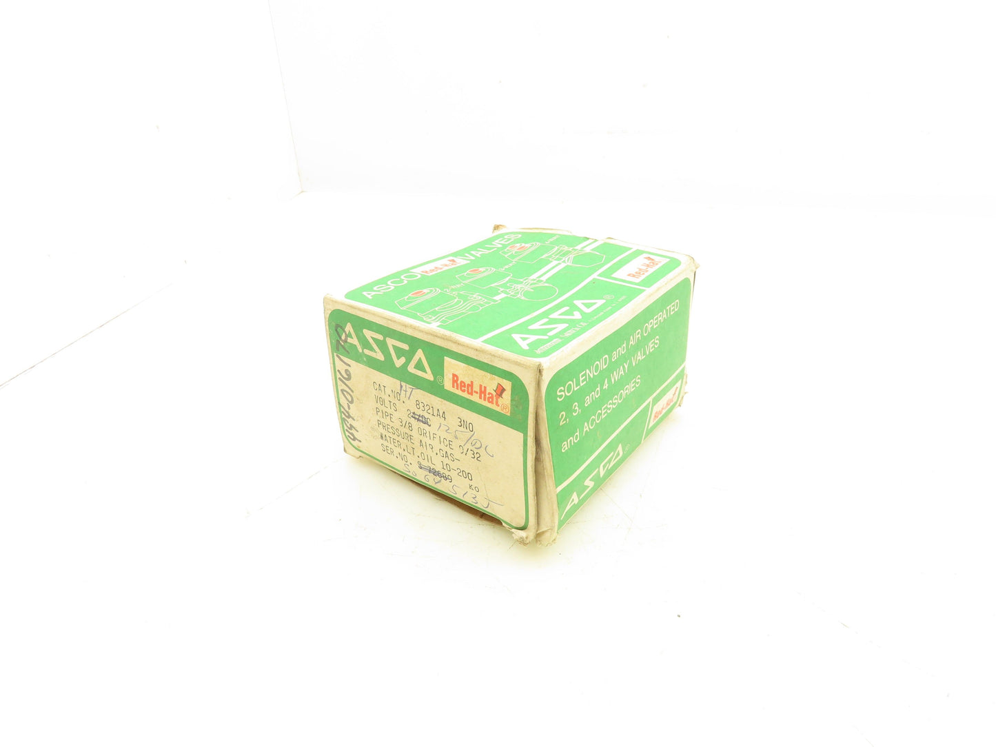 Asco HT8321A4 Solenoid Valve 125VDC 8.7W 3NO 3/8"NPT 9/32" Orifice 10-200PSI