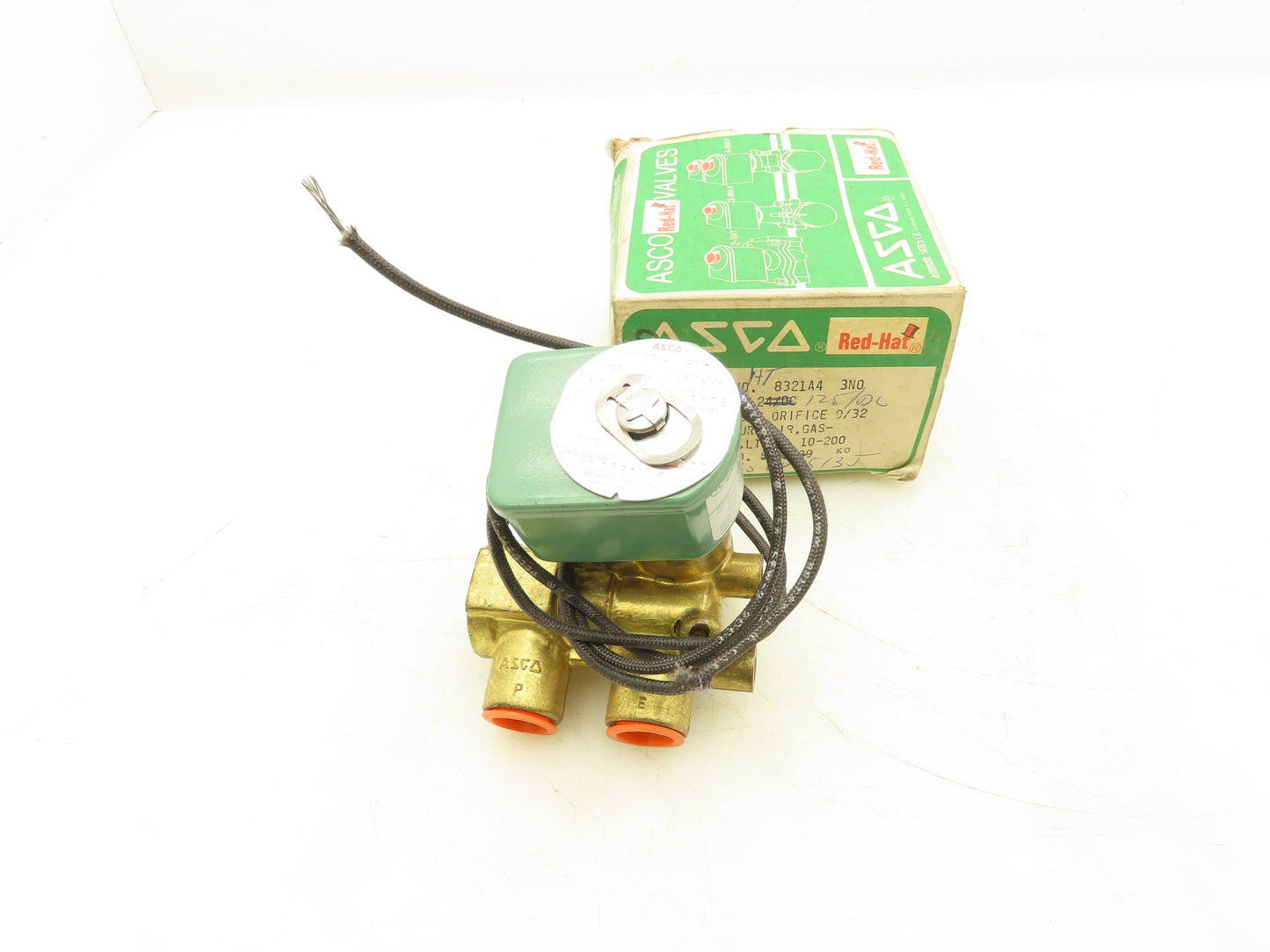 Asco HT8321A4 Solenoid Valve 125VDC 8.7W 3NO 3/8"NPT 9/32" Orifice 10-200PSI