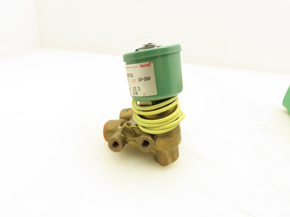 Asco HC8321A4 Red Hat Solenoid Valve 125DC 13.3W 10-200PSI 3 Way 3/8"NPT
