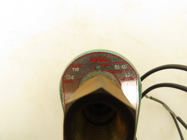 Asco 8314C54 Red Hat Solenoid Valve 120V 11W 90PSI 3NO 1/4"NPT 1/8" Orifice