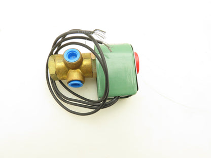 Asco 8320A188 Red Hat Solenoid Valve 120V 10.5W 3NC 45PSI 1/4"NPT 11/64"Orifice