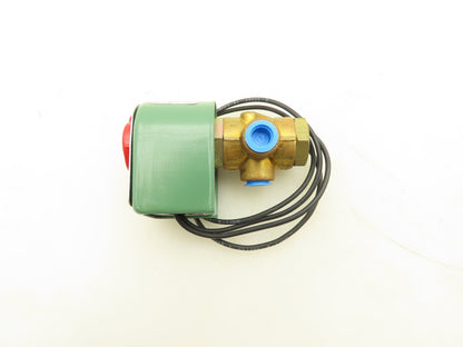 Asco 8320A188 Red Hat Solenoid Valve 120V 10.5W 3NC 45PSI 1/4"NPT 11/64"Orifice