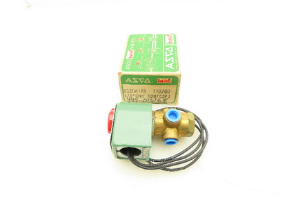 Asco 8320A188 Red Hat Solenoid Valve 120V 10.5W 3NC 45PSI 1/4"NPT 11/64"Orifice