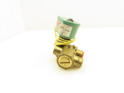 Asco HC8321A4 Red Hat Solenoid Valve 125DC 13.3W 10-200PSI 3 Way 3/8"NPT