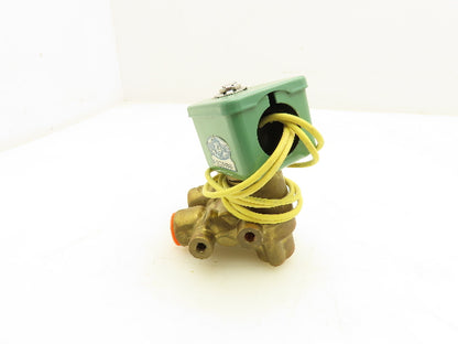 Asco HC8321A4 Red Hat Solenoid Valve 125DC 13.3W 10-200PSI 3 Way 3/8"NPT