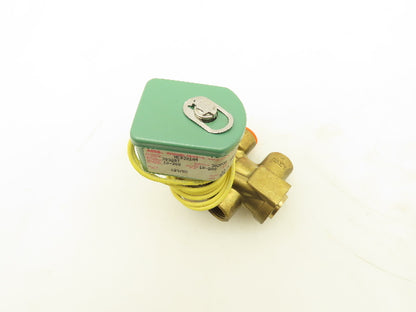 Asco HC8321A4 Red Hat Solenoid Valve 125DC 13.3W 10-200PSI 3 Way 3/8"NPT