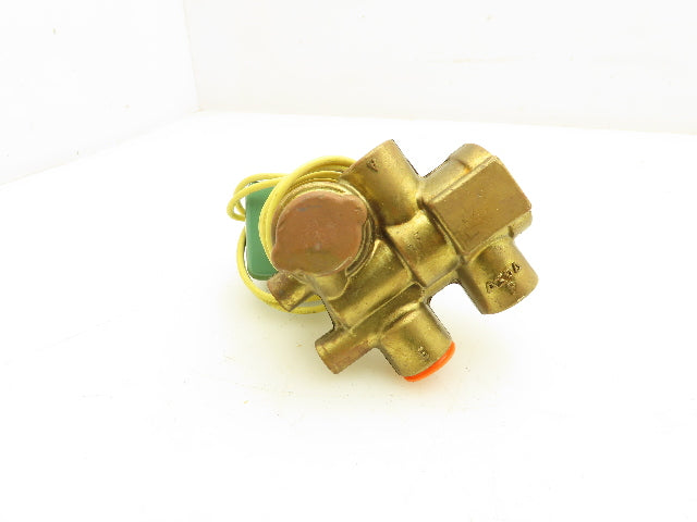 Asco HC8321A4 Red Hat Solenoid Valve 125DC 13.3W 10-200PSI 3 Way 3/8"NPT