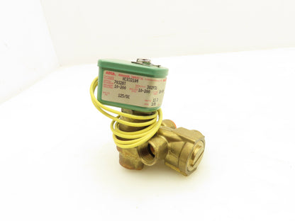 Asco HC8321A4 Red Hat Solenoid Valve 125DC 13.3W 10-200PSI 3 Way 3/8"NPT