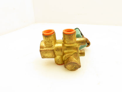 Asco 8321A2 Red Hat Solenoid Valve 3 Way 120V 6W 10-200PSI 3/8"NPT 9/32"Orifice