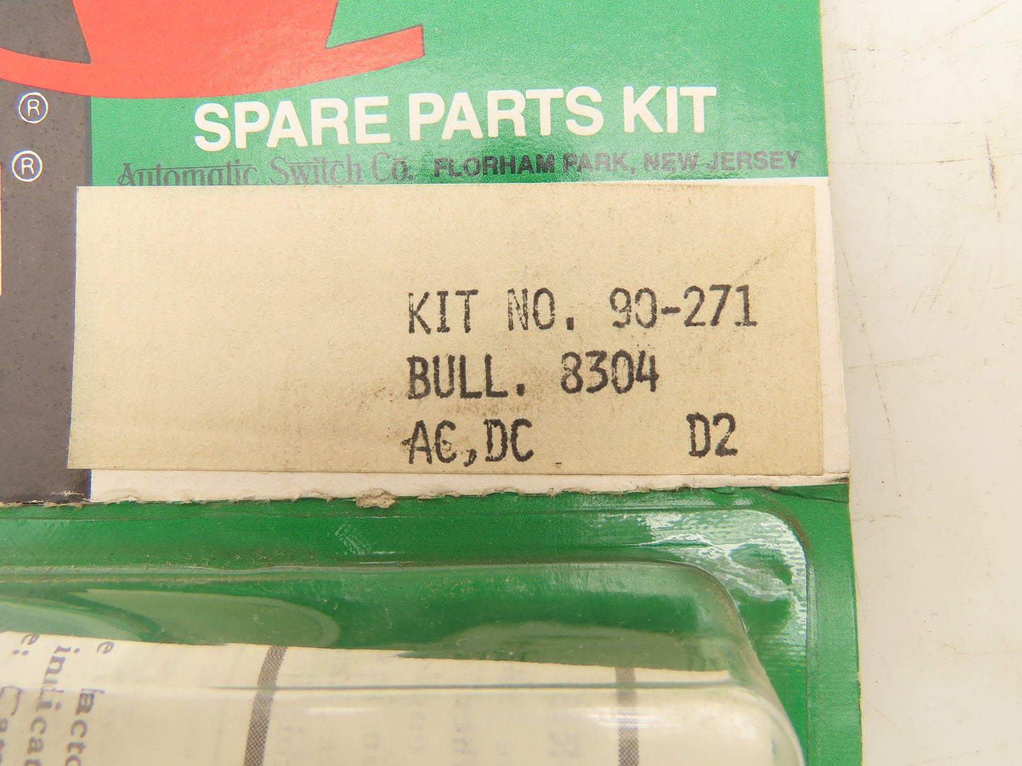 Asco 8304 90-271 Red Hat Solenoid Valve Spare Parts Kit Lot Of 2