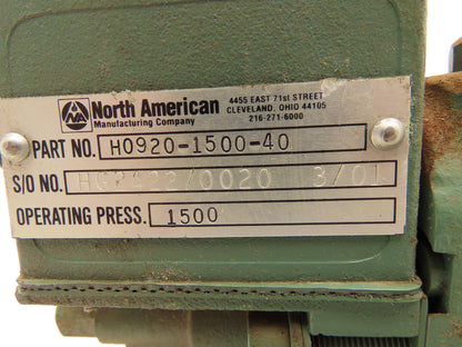North American Mfg H0920-1500-40 Hydraulic Proportional Servo Valve 1500 PSI