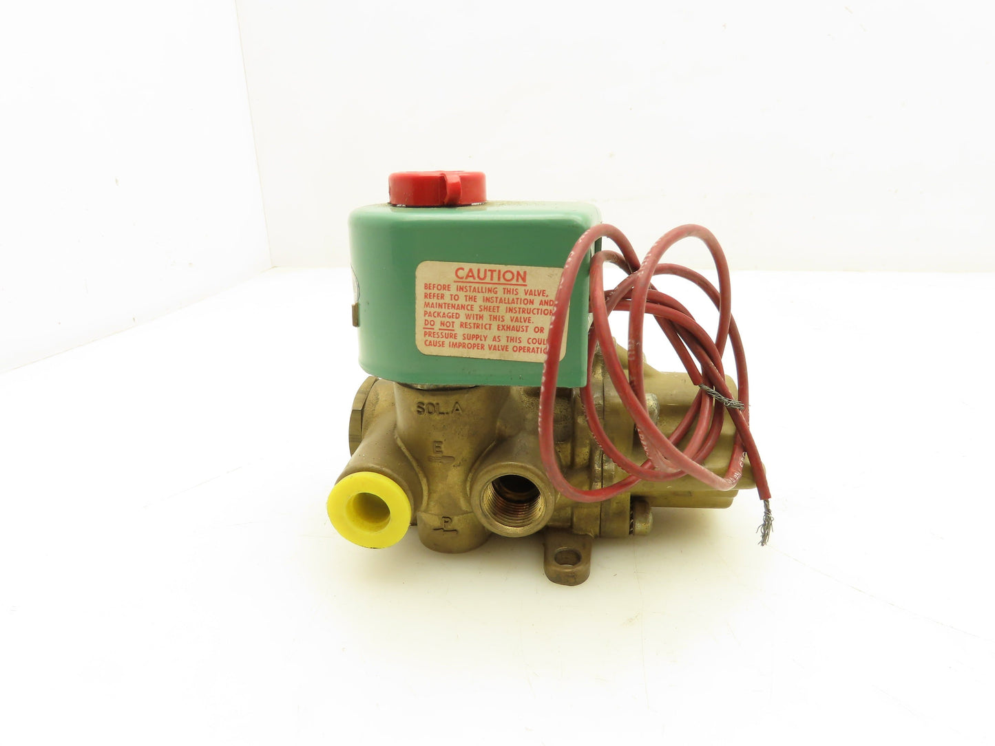 Asco 8344B0 Red Hat Solenoid Valve 3 Way 120V 16.7W 25-250PSI 1/4"NPT