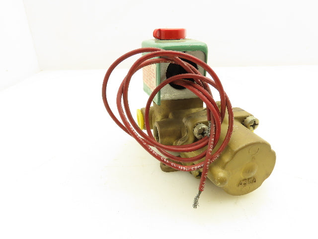 Asco 8344B0 Red Hat Solenoid Valve 3 Way 120V 16.7W 25-250PSI 1/4"NPT