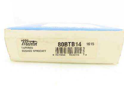 Martin 80BTB14 Taper Bushed Sprocket # 80 Single Row 14T 2-1/4" Bore 1" Pitch