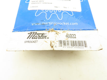 Martin 40B22 Roller Chain Sprocket # 40 B Hub 22T 0.6250" Stock Bore Lot Of 2