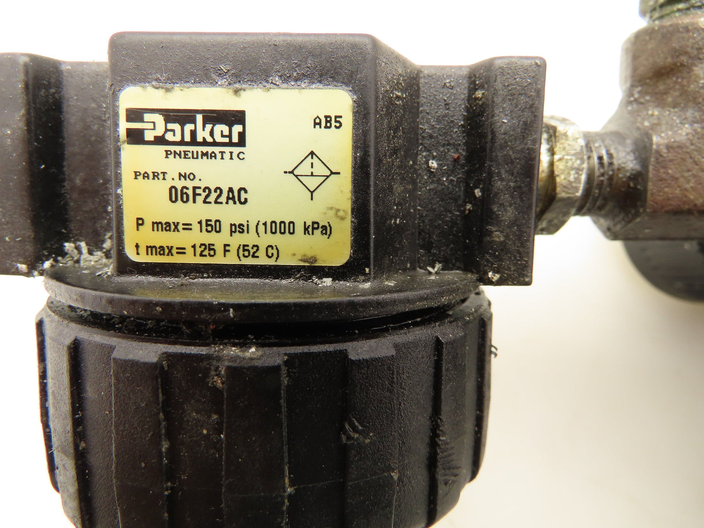 Parker 16L12BE/06F22AC Compressed Air Line Filter Regulator Lubricator 3pc Combo