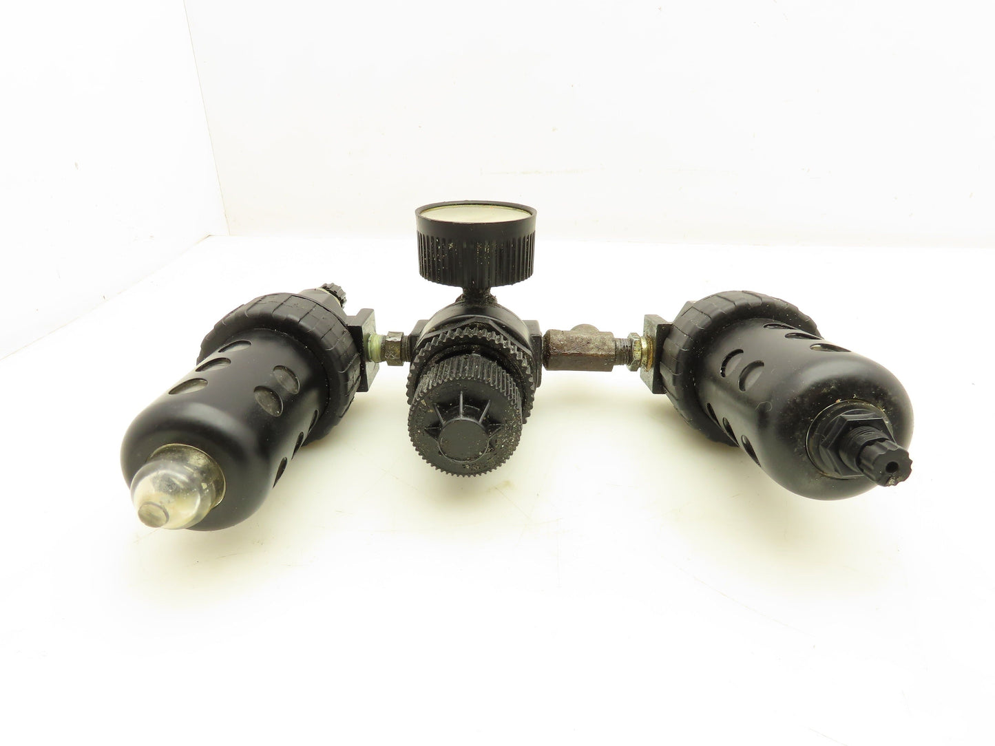 Parker 16L12BE/06F22AC Compressed Air Line Filter Regulator Lubricator 3pc Combo