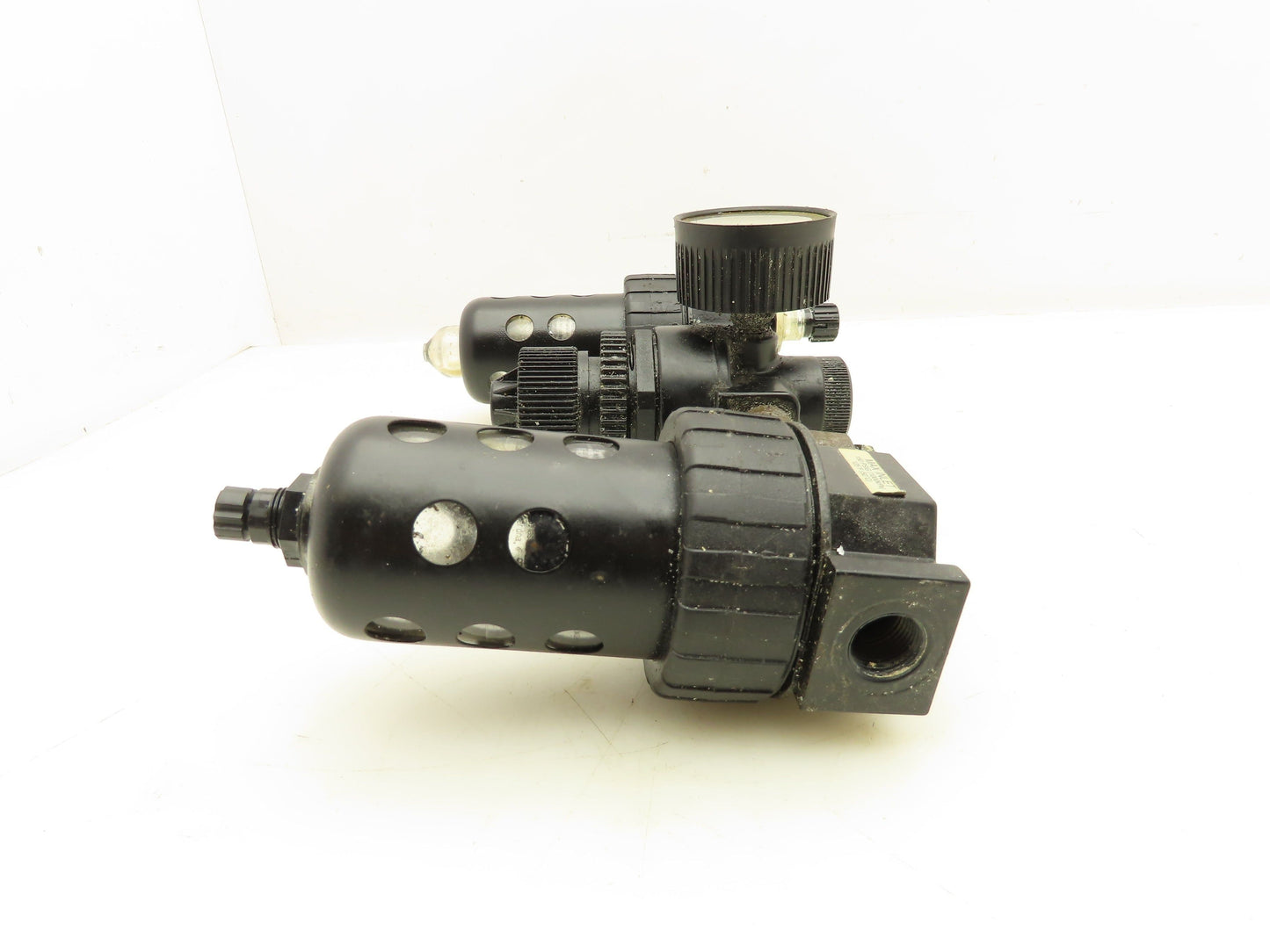 Parker 16L12BE/06F22AC Compressed Air Line Filter Regulator Lubricator 3pc Combo