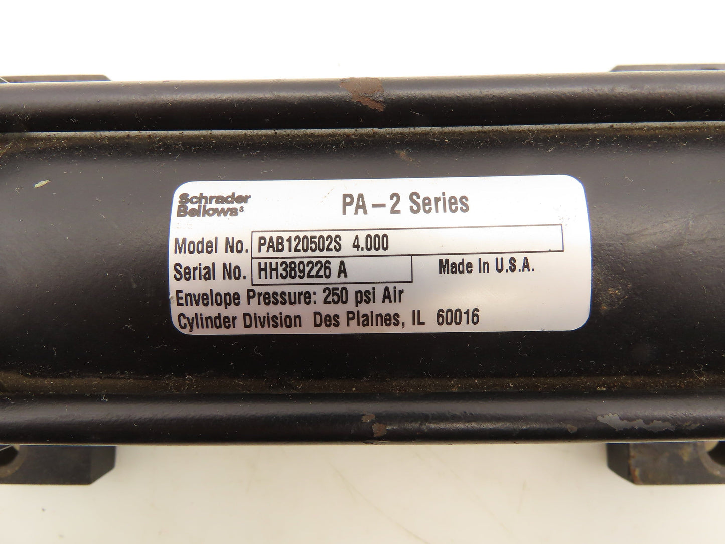 Parker PA-2 Series Pneumatic Air Cylinder 2" Bore 4" Stroke 1-3/8" Rod