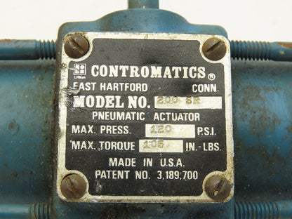 Contromatics 200SR Pneumatic Valve Actuator Spring Return 120 PSI 105 In/Lb
