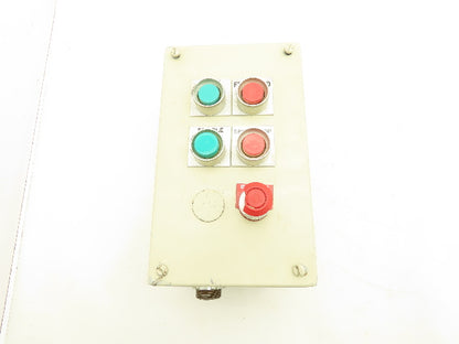 Hoffman 5 Pushbutton Operator Control Station Enclosure Micro Switch PWP On/Off