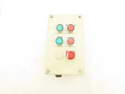 Hoffman 5 Pushbutton Operator Control Station Enclosure Micro Switch PWP On/Off