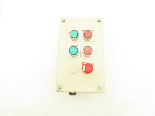 Hoffman 5 Pushbutton Operator Control Station Enclosure Micro Switch PWP On/Off