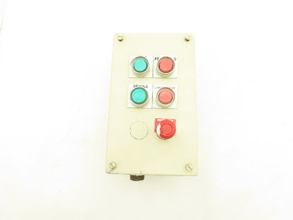 Hoffman 5 Pushbutton Operator Control Station Enclosure Micro Switch PWP On/Off