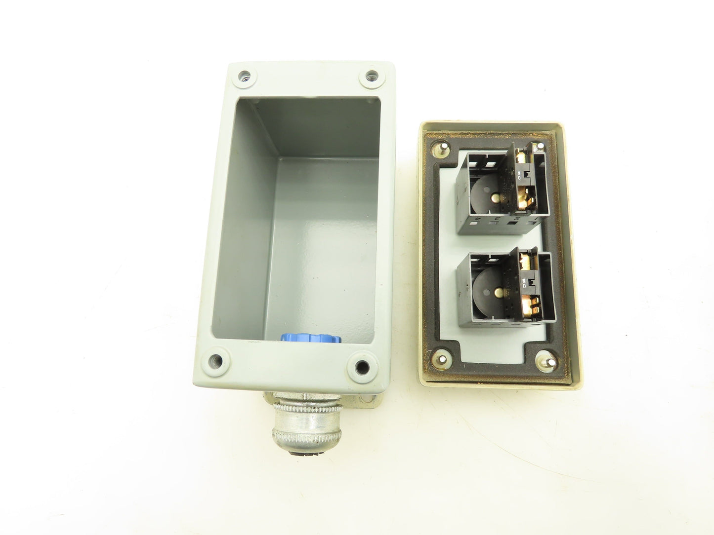 Hoffman 2 Pushbutton Control Station Enclosure Micro Switch PWP12  Lot of 2